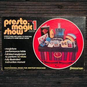 Rare find Vintage Presto Magic Show, 1975, Set No. 1 by Pressman w/ Performance